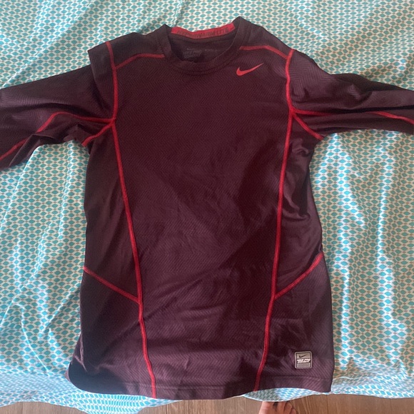 Nike Hoodie, Dri fit shirt, pro combat long sleeve - Picture 3 of 3